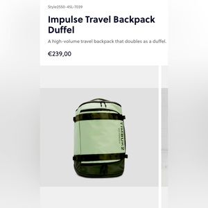 Timbuk2 impulse travel backpack